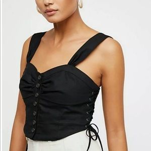 Black free people corset like top